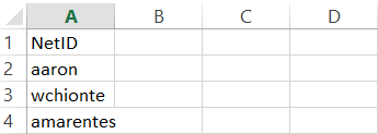 example of cee ess vee import table